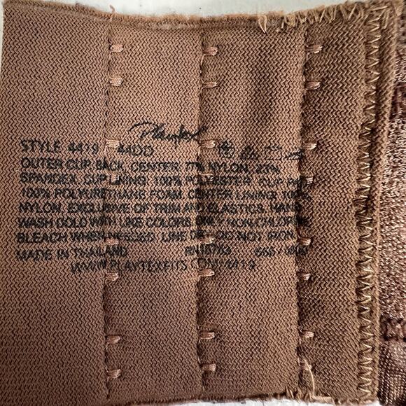Playtex 44DD Bra Secrets Seamless Shaping Underwire Brown Floral Jacquard 4419 - Picture 12 of 13